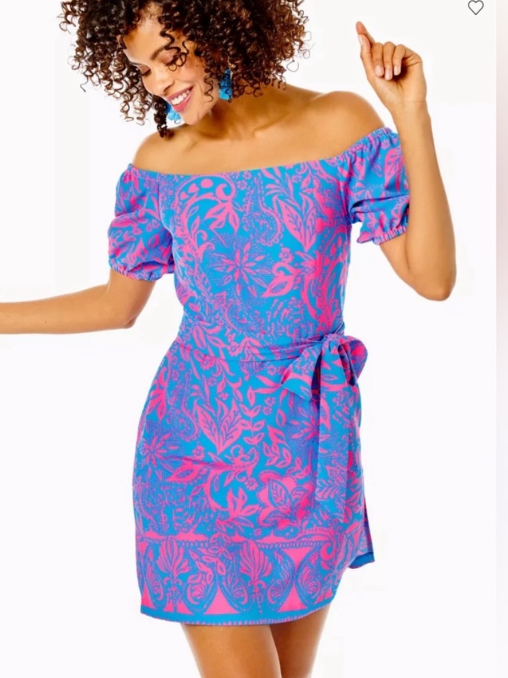 Lilly Pulitzer Jada Off The Shoulder Romper 6